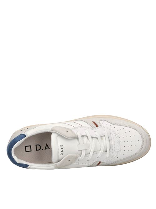 Sneakers in camoscio e tessuto D.A.T.E. | COURT 2.0 NYLONBIANCO-BLUETTE